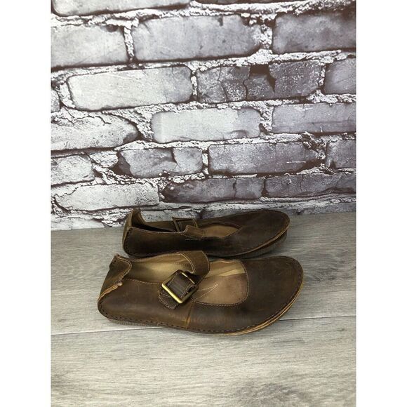 Clarks Unstructured Brown Nubuck Leather Strap Clogs Shoes Women Sz 6.5M US/37EU - Picture 14 of 16